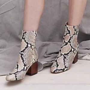 J. Crew Sadie Boots in Snake-Embossed Leather